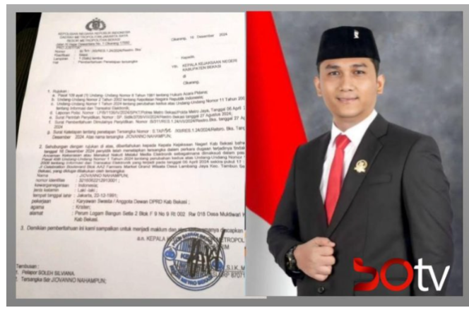 
					Polres Metro Bekasi Tetapkan Oknum Anggota DPRD Sebagai Tersangka