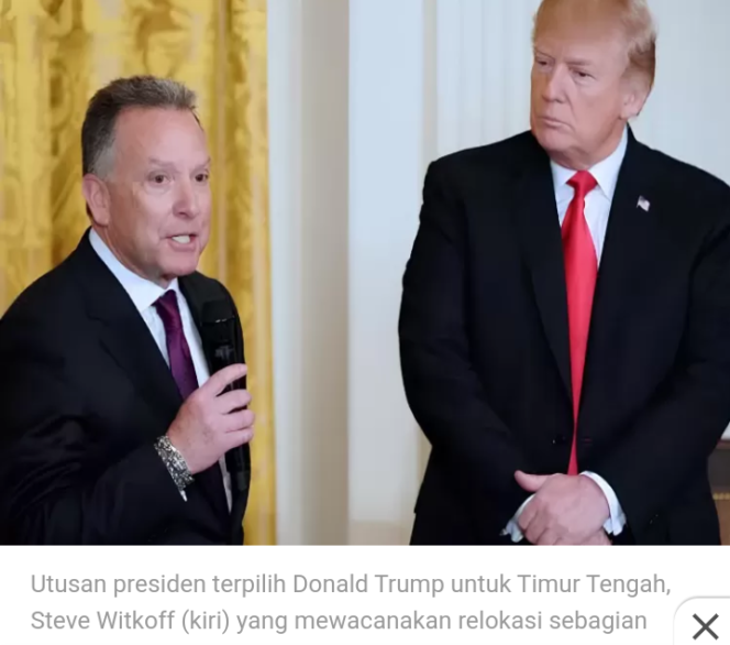 
					AS Sebut Indonesia Bisa Jadi Tempat Pengungsian Warga Gaza, Begini Kata Perwakilan Trump untuk Timur Tengah