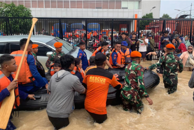 
					Kopasgat Kerahkan Tim SAR dan Perlengkapan untuk Evakuasi Warga Terdampak Banjir di Jabodetabek