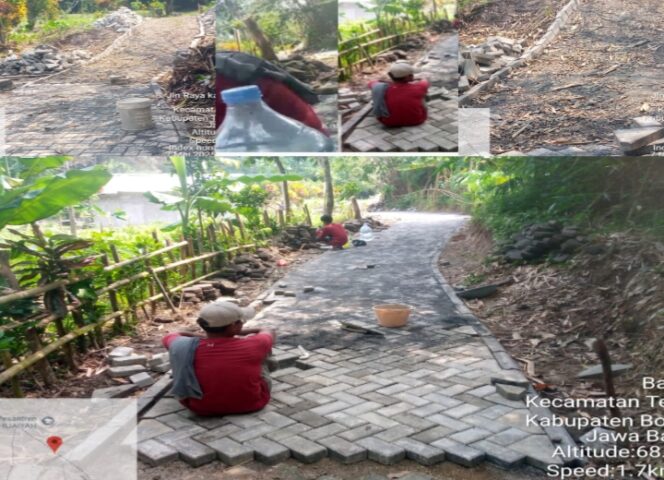 
					Kolase foto kondisi proyek Paving Blok yang diborongkan oleh subkontraktor. (Foto: IST. Mantv7.id)