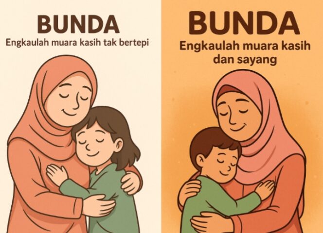 
					Kolase gambar Sosok yang senantiasa menjadi muara segala cinta dan pengorbanan, ialah bunda yang dalam diamnya, menyimpan kekuatan luar biasa demi anak-anaknya. (Foto: Mantv7.id)