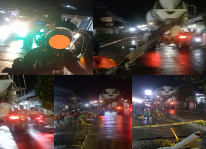 
					Foto pada malam Selasa, 20 Mei 2025, sekitar pukul 23.30, antrean kendaraan mengular hampir 500 meter di ruas jalan depan SPBU 34-15714 Cisoka, yang beralamat di Jl. Raya Cisoka, Kecamatan Cisoka, Kabupaten Tangerang. Suasana gelap dan hiruk-pikuk suara klakson menambah ketegangan para pengguna jalan. Di tengah kerumunan itu, sebuah mobil molen tampak parkir di jalur aktif sebelah kanan, seakan badan jalan menjadi milik pribadi. (Foto: Mantv7.id)