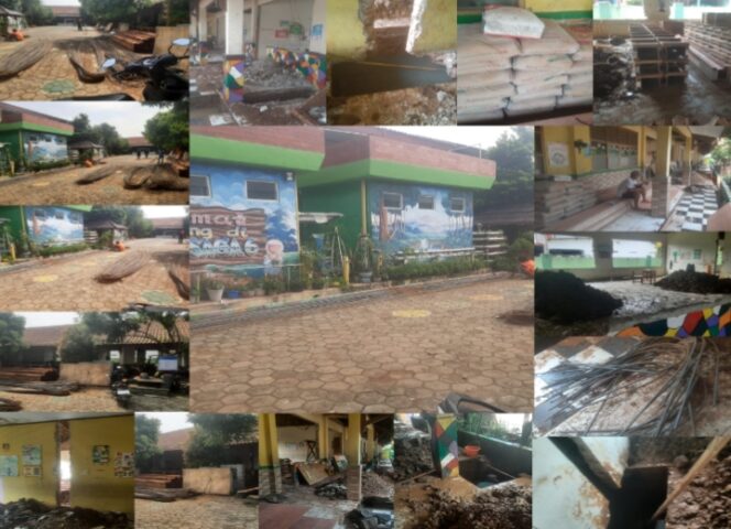 
					Kolase foto Anak-anak Belajar di Atas Reruntuhan: Proyek SDN 6 Balaraja dan Budaya Abai yang Dipelihara Dinas Pendidikan. (Foto: Mantv7.id)