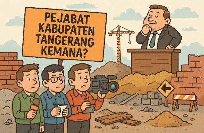 
					Gambar ilustrasi wartawan sedang meliput dan mempertanyakan kredibilitas Pejabat Kabupaten Tangerang. (Foto: Mantv7.id)