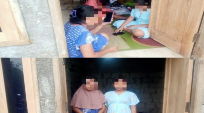 Kolase foto korban bersama keluarganya yang sekarang tinggal di kontrakan untuk mengasingkan diri. (Foto: IST. Mantv7.id)