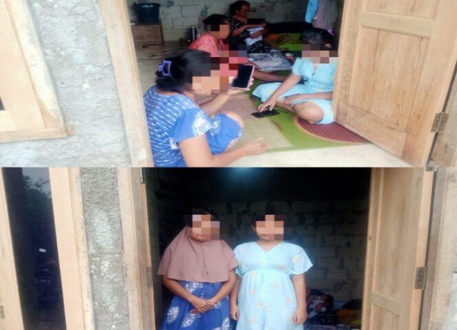 
					Kolase foto korban bersama keluarganya yang sekarang tinggal di kontrakan untuk mengasingkan diri. (Foto: IST. Mantv7.id)