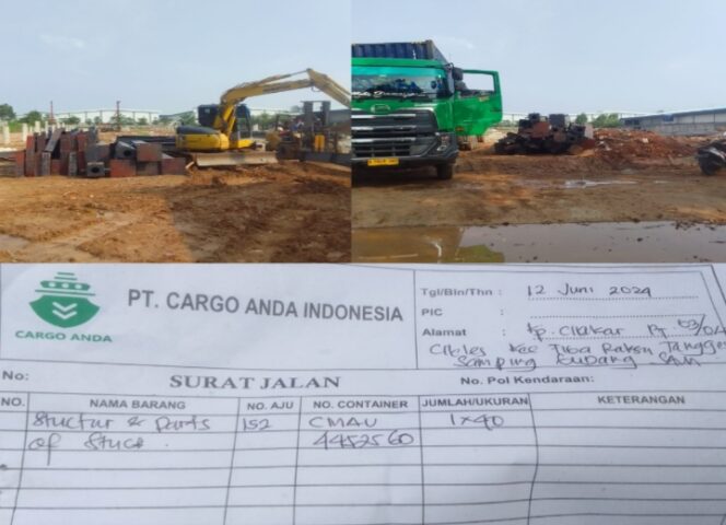 
					Kolase foto kondisi di sebuah sudut wilayah Kabupaten Tangerang, tepatnya di Kampung Ciakar RT 03 RW 04, Desa Cileles, Kecamatan Tigaraksa, berdiri megah sebuah bangunan yang diduga kuat difungsikan sebagai pabrik. (Foto: Mantv7.id)