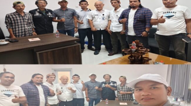 Foto silaturahmi hangat di Kantor Dinas Perhubungan Kabupaten Tangerang. DPP YLPK PERARI yang diwakili Kabid Humas Siarruddin, Ketua DPD Banten Zarkasih, serta tim hukum dan pengurus, hadir atas undangan yang diprakarsai Kabid Perlengkapan Jalan, Pak Dani, didampingi Kasi, Pak Erry. (Foto: Mantv7.id)