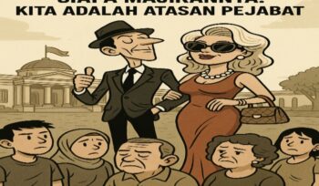 Ilustrasi suasana pejabat lupa tampil glamor didepan masyarakat. (Foto: IST. Mantv7.id)