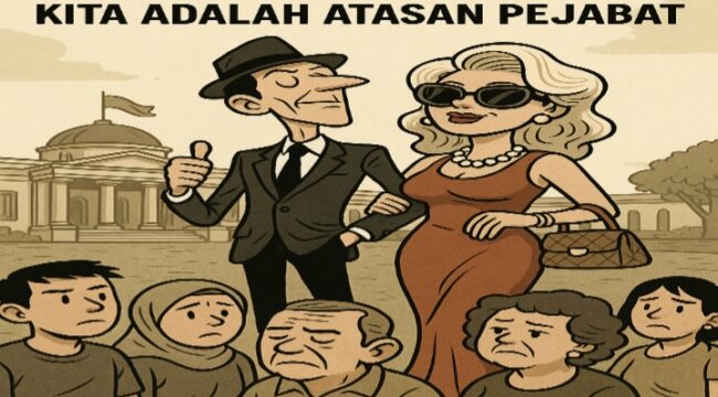 Ilustrasi suasana pejabat lupa tampil glamor didepan masyarakat. (Foto: IST. Mantv7.id)