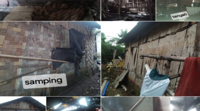 Foto Dari Kantor yang Dingin Ber-AC, Mereka Biarkan Ibu Ami Tidur di Rumah Bocor. (Foto: Mantv7.id)