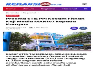 Foto Nama Mantv7.id baru-baru ini disebut dalam pemberitaan Redaksi24.co.id tertanggal 21 Juni 2025 dengan judul yang cukup provokatif: “Presma STIE PPI Kecam Fitnah Keji Media Mantv7 kepada Kampus.” Kami membaca, kami mencerna, dan akhirnya kami memutuskan untuk menjawab. (Foto: Mantv7.id)
