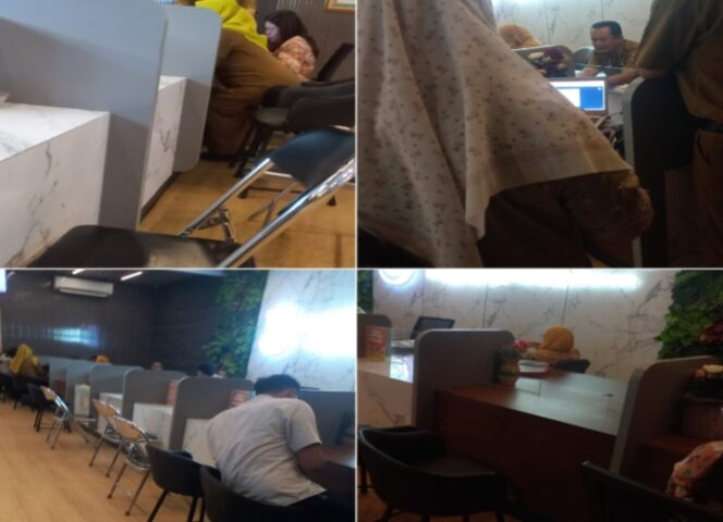 
					Kolase foto meja pelayanan Dinas Pendidikan Kabupaten Tangerang. (Foto: Mantv7.id)