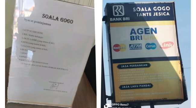 Kolase foto kantor Soala Gogo, Renternir berkedok koperasi. (Foto: IST. Mantv7.id)