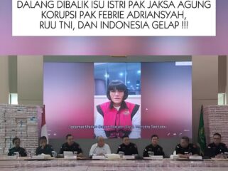 Pemutaran Video permintaan maaf tersangka kasus dugaan perintangan penanganan perkara Marcella Santoso, ditunjukkan dalam konferensi pers di Gedung Jampidsus Kejaksaan Agung, Jakarta, Selasa (17/6/2025). (Foto: IST. Mantv7.id)