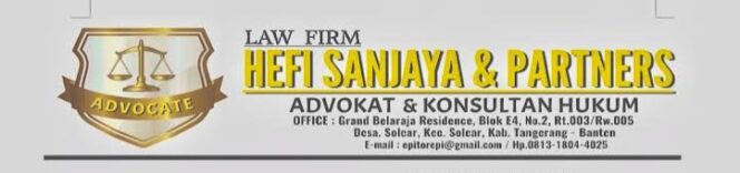 
					Gambar Kop surat Law Firm Hefi Sanjaya & Partners (Advokat & Konsutan). (Foto: Mantv7.id)
