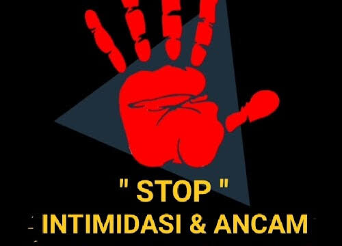 Ilustrasi gambar menjelaskan untuk berhenti intimidasi dan ancam 