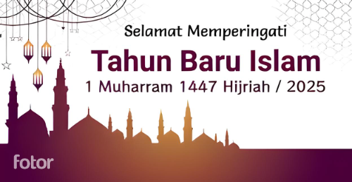 Poster ucapan 1 Muharram 1447 H 2025. (Foto: IST. Mantv7.id)