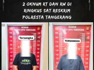 Foto 2 oknum RT dan RW diringkus Sat Reskrim Polresta Tangerang 